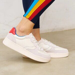 NEW SOLUDOS Leather Roma Sneakers in White/red/blue for women 725 2m2